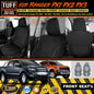 TUFF HD TRADE Canvas Seat Covers Front For Ford Ranger MK1 MK2 MK3 XLT XL 2011-2022 Black