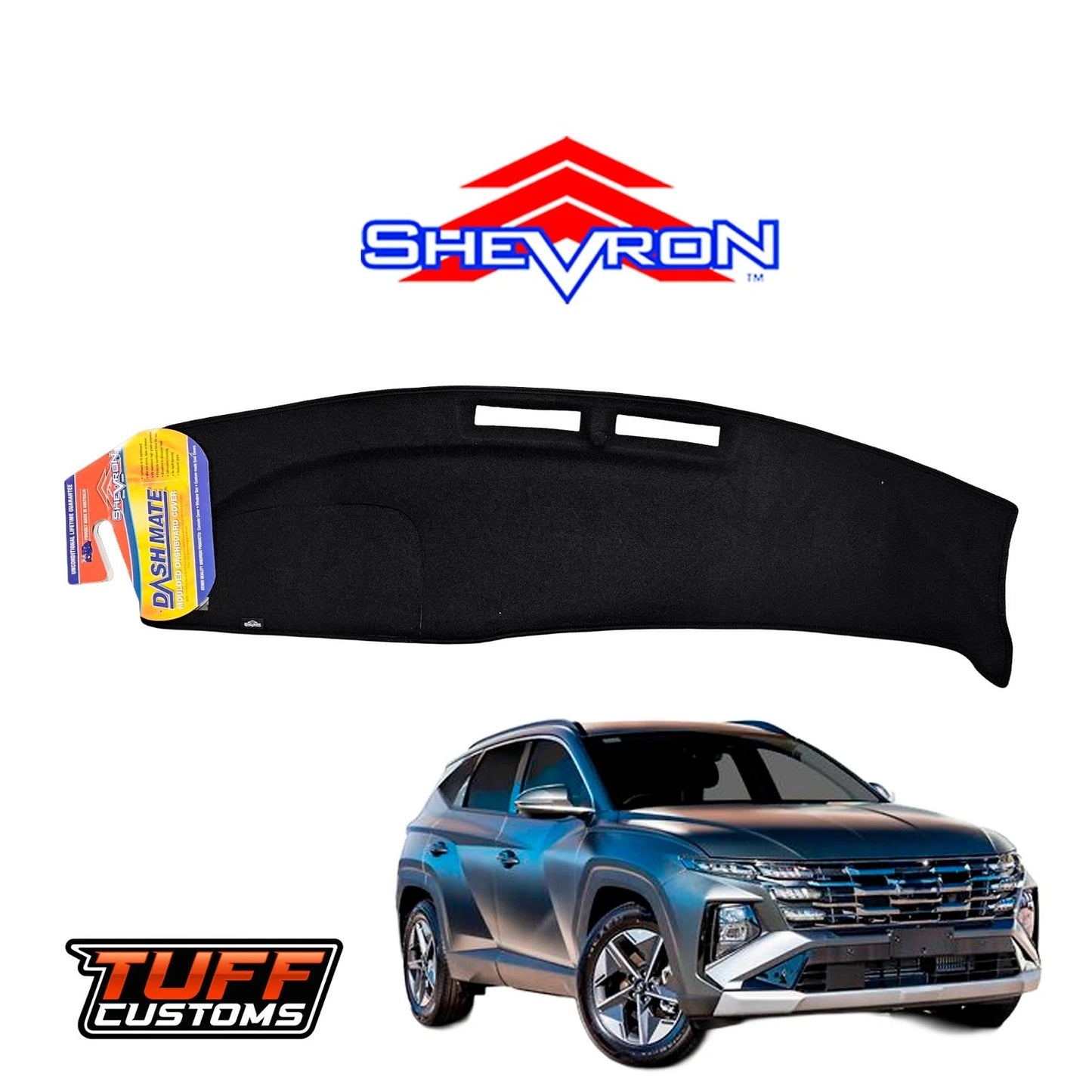 Shevron DASH MAT Hyundai Tucson NX4PE Elite N-Line NO HUD 7/2024-2025 DM1731 Black