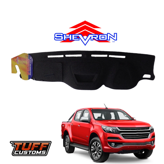Shevron Black Dash Mat For Holden Colorado 7 RG Series II LT w/ Centre Coin Tray 8/2016-6/2020 DM1443
