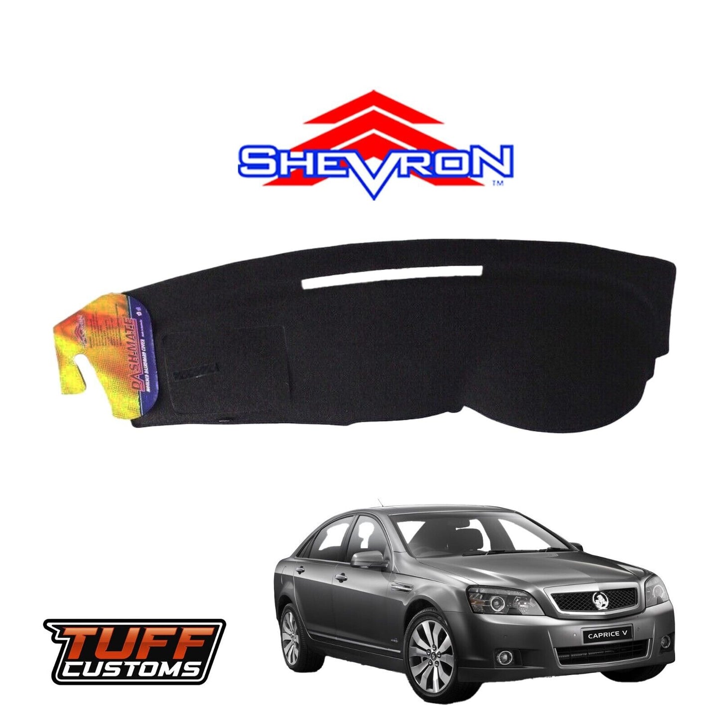 Shevron Black Dash Mat For Holden Statesman WM 7/2006-5/2013 DM1038
