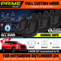 PRIME PLUS Seat Covers 3 Rows Black For Mitsubishi Outlander ZM LS Aspire Exceed 8/2021-2024