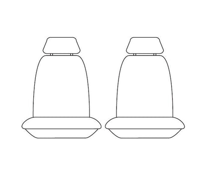 TUFF HD TRADE Canvas Seat Covers Front For Ford Ranger PJ PK XL XLT 2007-2011 Black