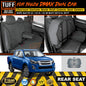TUFF HD TRADE Canvas Seat Covers Rear For Isuzu D-MAX DMAX Dual Cab SX LX 5/2012-6/2021 Charcoal