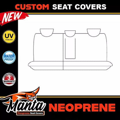 Manta Neoprene Rear Seat Covers For OUTLANDER ZJ ZK ES LS XLS 5 SEAT 11/2012-11/2017