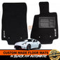Custom Made Floor Mats Set of 2 FRONT For Nissan 370Z AUTO 2009-2025 w/ Logo BLACK