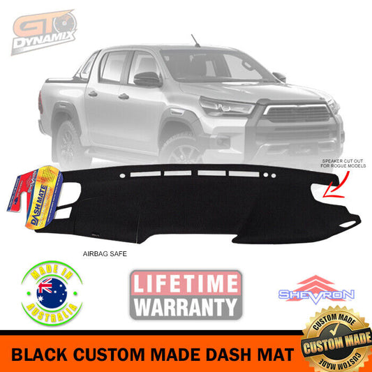Shevron Charcoal Dash Mat For Toyota Hilux Rogue / Rugged w/ Raised Speakers 5/2020-2024 DM1621