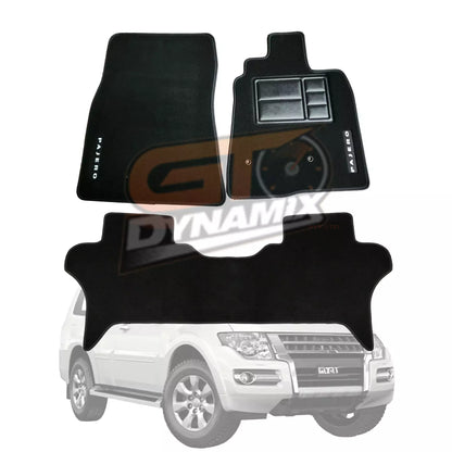 Custom Made Floor Mats 2 Rows Mitsubishi Pajero NS NT NW NX GLX VRX 2006-20 BLACK