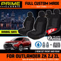 PRIME Classic Seat Covers 2 Rows Black For Mitsubishi OUTLANDER ZJ ZK ZL 11/2012-7/2021