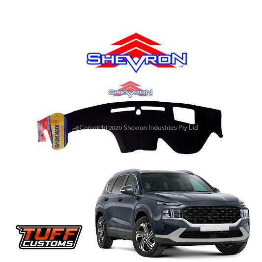 Shevron Black Dash Mat For Hyundai Santa Fe TM w/ HUD 6/2018-2024 DM1510D