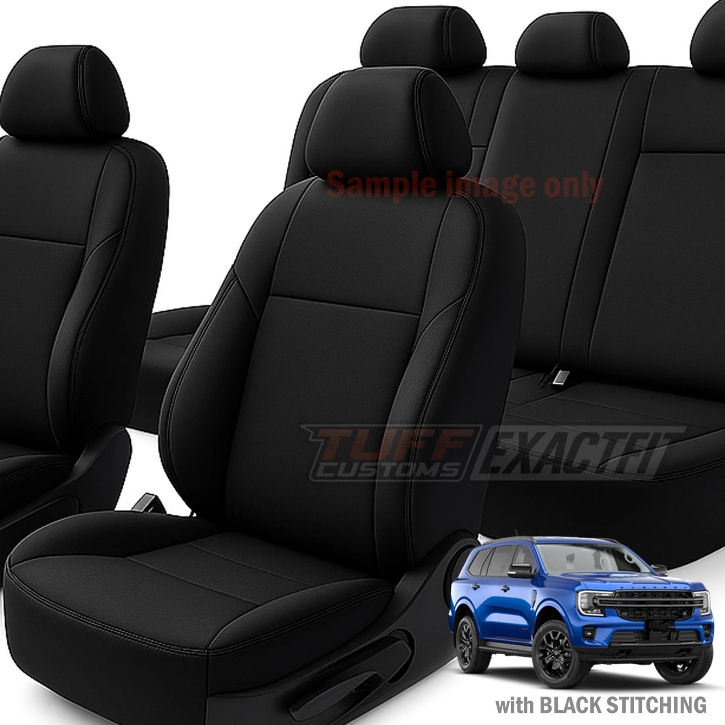 TUFF Customs EXACTFIT Neoprene Seat Covers FORD NEXT GEN Everest Platinum Wildtrack Trend Sports 2022-2026 2 Rows