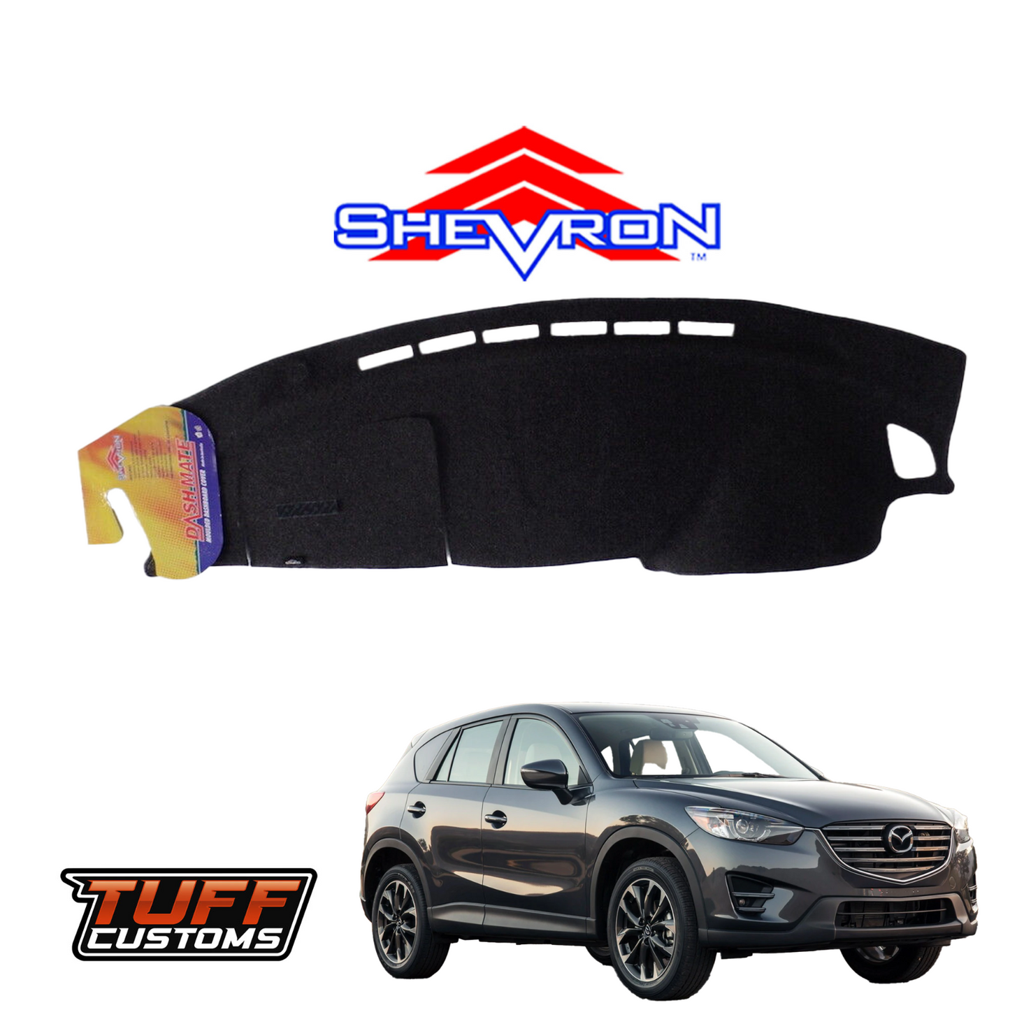 Shevron Black Dash Mat For Mazda CX5 KE 2/2012-2017 DM1260