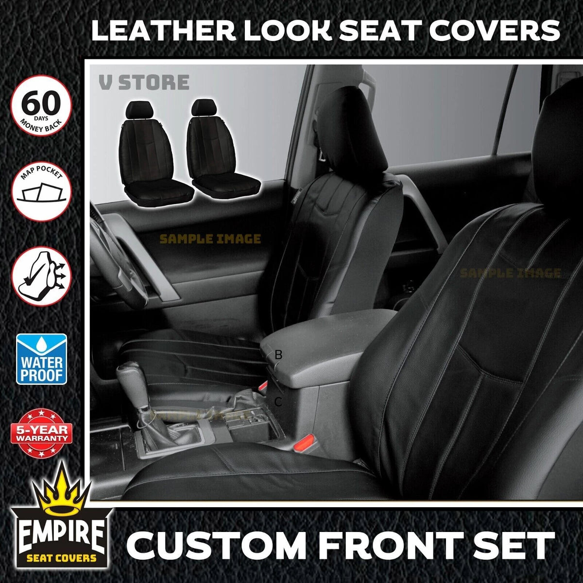 Empire Leather Look Seat Covers Front HYUNDAI TUCSON TL TLE ACTIVE-X 7/2015-2/2021