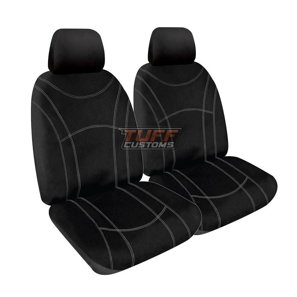 Manta Neoprene Front Seat Covers for Toyota Hilux N90 SR SR5 8/2025-2026 BLACK