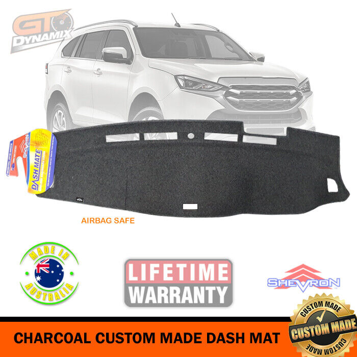 Shevron Charcoal Dash Mat For Isuzu MU-X LS M LS T LS U w/ Hazard Light Cutout 6/2021-2024 DM1622