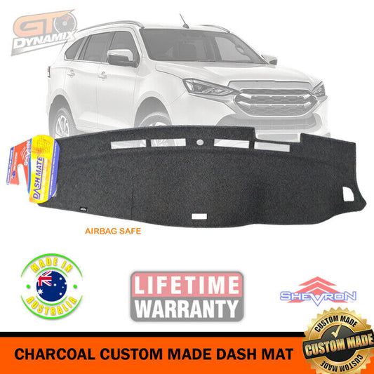 Shevron Charcoal Dash Mat For Isuzu MU-X LS M LS T LS U w/ Hazard Light Cutout 6/2021-2024 DM1622