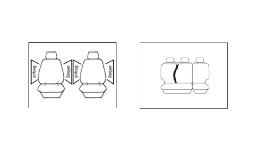 TUFF Canvas 2 Rows Seat Covers KIA TASMAN TK S SX SX+ 5/2025-2026 Black