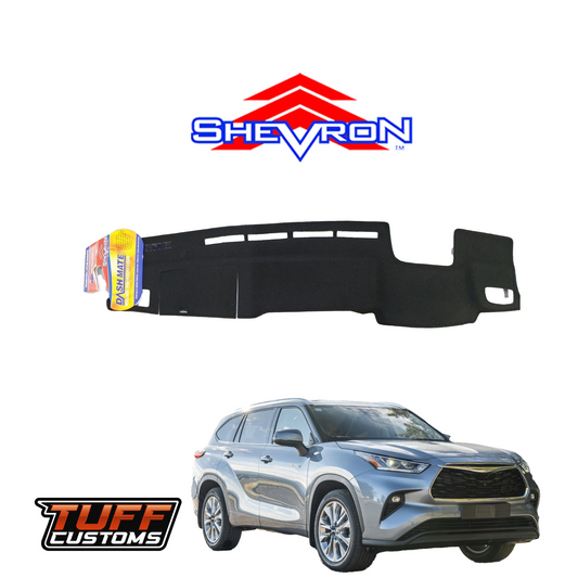 Shevron Black Dash Mat For Toyota Kluger XU75R Grande w/ HUD 6/2021-2024 DM1629D