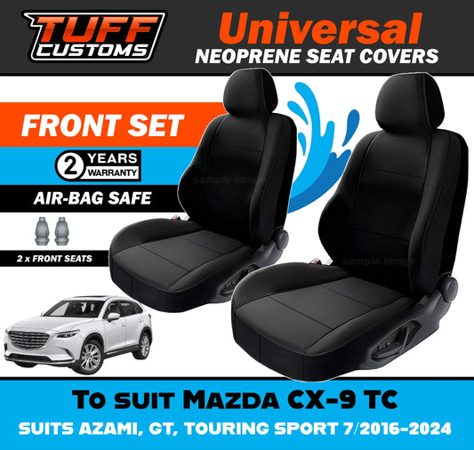 TUFF Customs Universal Neoprene Seat Covers Mazda CX-9 TC AZAMI GT TOURING SPORT 7/2016-2024