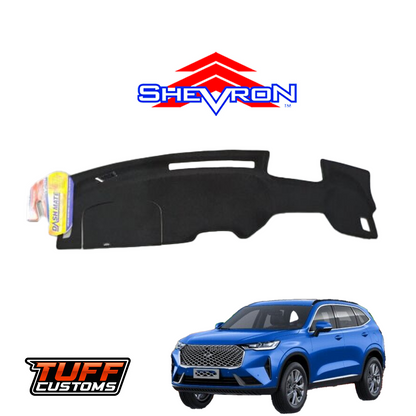 Shevron Black Dash Mat For Haval H6 Ultra w/ HUD 2/2021-2025 DM1627D
