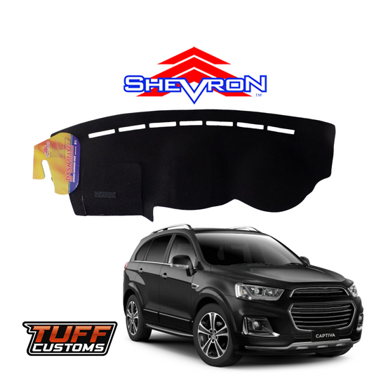Shevron Black Dash Mat For Holden Captiva CG No Centre Coin Tray 2016-6/2020 DM1431