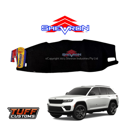 Shevron Black Dash Mat For Jeep Grand Cherokee L Series 8/2021-2025 DM1658