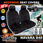 Manta Neoprene Front Seat Covers For Nissan Navara D40 ST ST-X 2005-2015