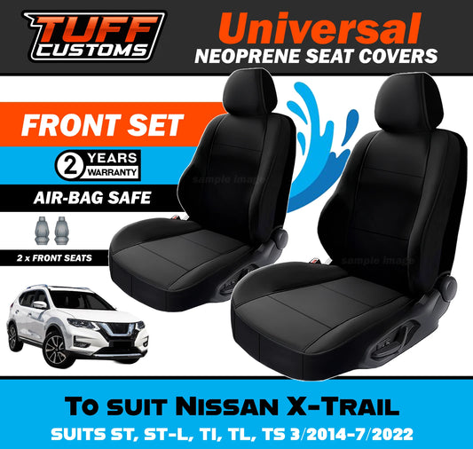 TUFF Customs Universal Neoprene Seat Covers Nissan X-Trail ST ST-L TI TL TS 3/2014-7/2022
