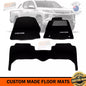 Custom Made Floor Mats 2 Rows Mitsubishi Triton MR GLX GLS GLR Premium 2019-2024 BLACK