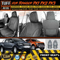 TUFF HD TRADE Canvas Seat Covers Front For Ford Ranger MK1 MK2 MK3 XLT XL 2011-22 Charcoal