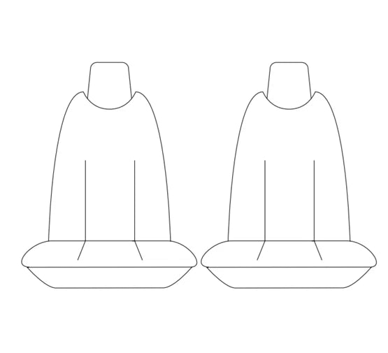 Manta Neoprene Front Seat Covers for Toyota Hilux N90 SR SR5 8/2025-2026 BLACK