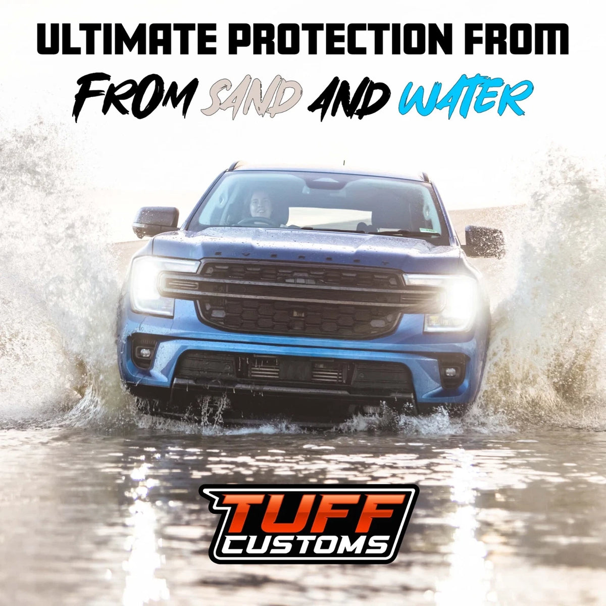 TUFF Customs S1 Neoprene Seat Covers For Mitsubishi Triton MN ML Dual Cab GLS GLX-R 2R 2006-2015 2 Rows Black