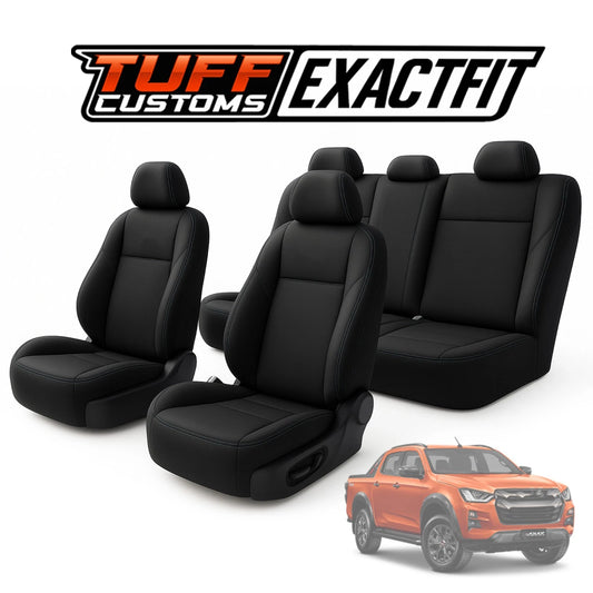 TUFF Customs EXACTFIT Neoprene Seat Covers Isuzu Dmax D-Max TF LS-U LS-M X-Terrain Blade 7/2020-2026 2 Rows