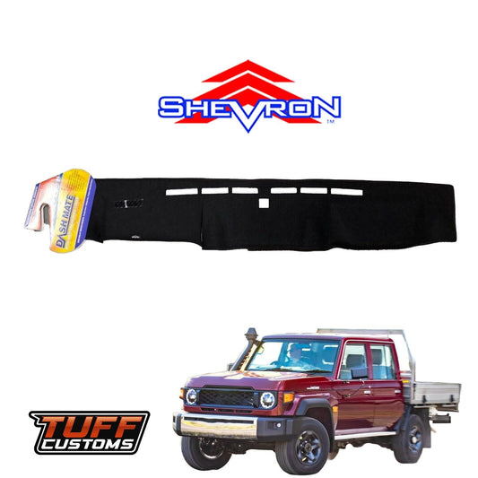 Shevron Black Dash Mat For Toyota Landcruiser 70 Series w/ Centre Sensor 9/2023-2024 DM1691