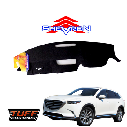 Shevron Black Dash Mat For Mazda CX9 TC w/ Central Display 7/2016-2025 DM1439