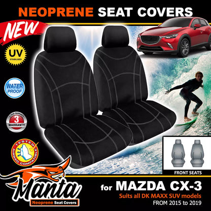 Manta Neoprene Front Seat Covers For Mazda CX-3 DK MAXX SUV 2015-2025