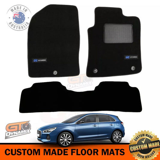 Custom Made Floor Mats 2 Rows For Hyundai i30 PD SR Premium Active Hatch 3/2017-2024 Black
