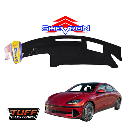 Shevron Black Dash Mat For Hyundai Ioniq 6 all models w/ HUD 11/2022-2024 DM1697D