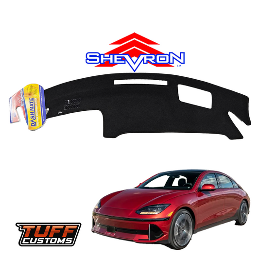 Shevron Black Dash Mat For Hyundai Ioniq 6 all models w/ HUD 11/2022-2024 DM1697D