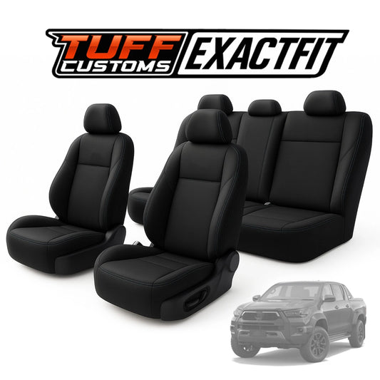 TUFF Customs EXACTFIT Neoprene Seat Covers for Toyota HILUX SR5 SR Rouge Rugged 7/2015-2026 2 Rows