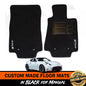 Custom Made Floor Mats Set of 2 FRONT For Nissan 370Z Manual 2009-2023 Logo BLACK