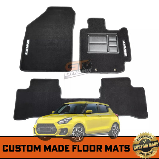Custom Made Floor Mats for Suzuki Swift AZ SPORT GL Navigator 5/2017-2024 BLACK