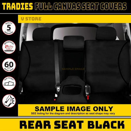 TUFF HD TRADE Canvas Seat Covers 2 Rows For BYD SHARK 6 All Series 07/2024-2025 BLACK
