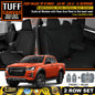 TUFF HD TRADE Canvas Seat Covers 2 Rows For Isuzu D-MAX DMAX TF LS-U X-Terrain 2020-2023 Black