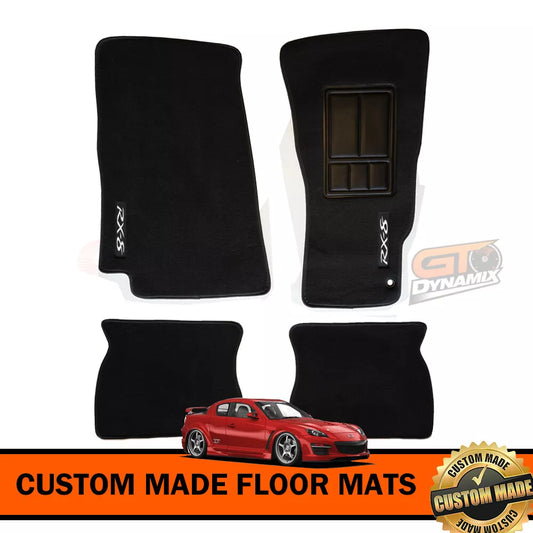 Custom Made Floor Mats 2 Rows MAZDA RX-8 Rotary 07/2003-2012 BLACK