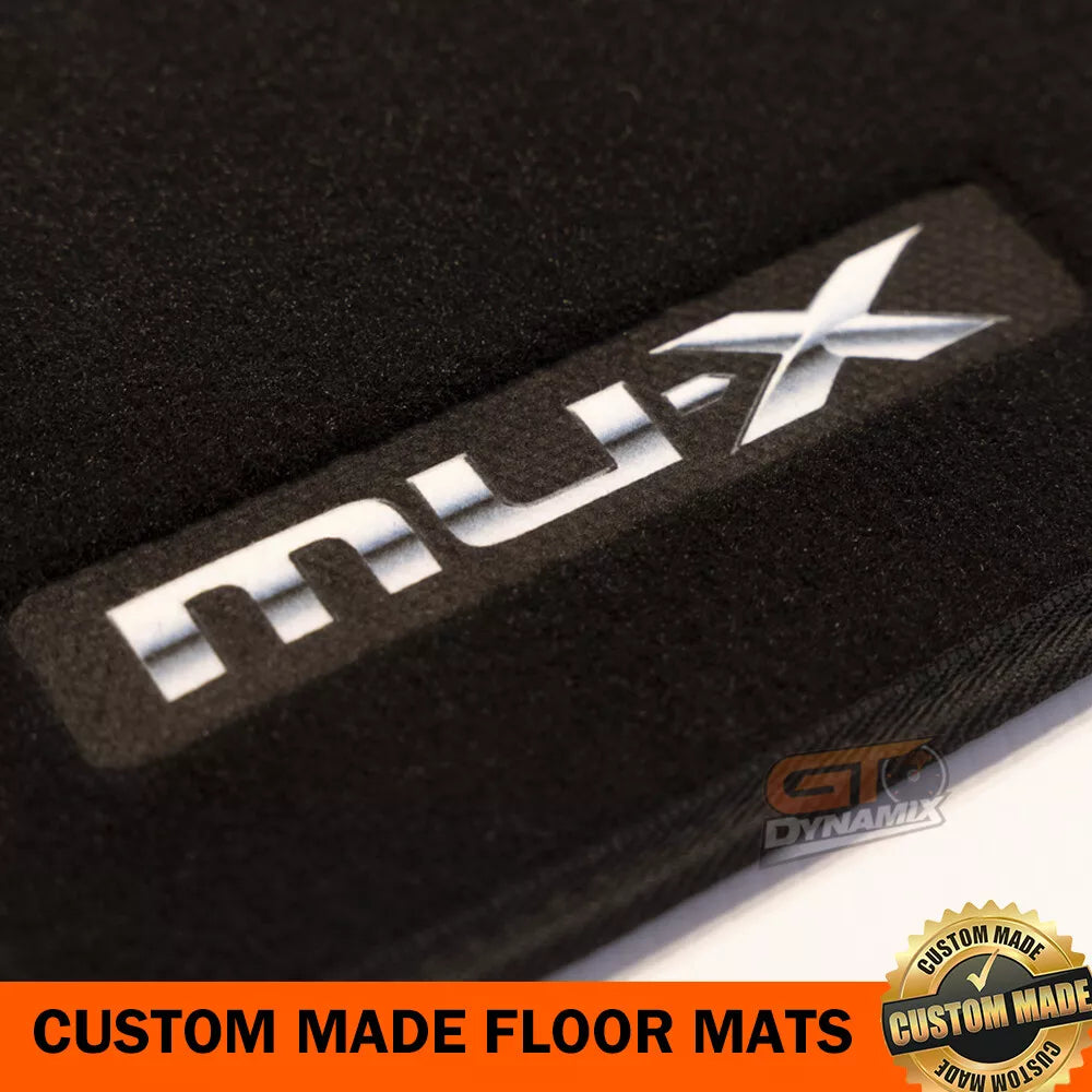 Custom Made Floor Mats 2 Rows Isuzu MU-X LS-U LS-T LS-M MUX 7/2021-2024 BLACK