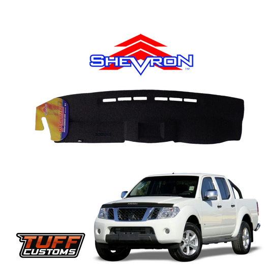 Shevron Black Dash Mat For Nissan Navara D40T ST w/ Coin Tray 10/2009-2012 DM1095