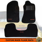 Custom Made Floor Mats Set of 3 BLACK with Red Badge VL TURBO Calais BT1 Berlina SL