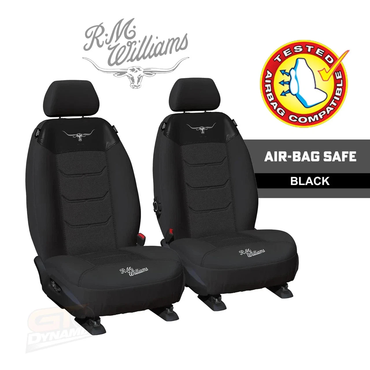 RM Williams Longhorns Universal Mesh Seat Covers For TOYOTA COROLLA ZRE172R ASCENT SX ZR SEDAN 12/2013-8/2019 Black or Pink