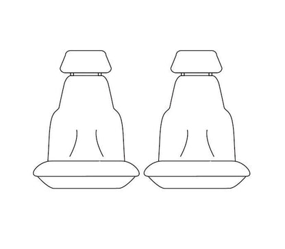 TUFF HD TRADE Canvas Seat Covers Front For Ford Everest UA 7/2015-5/2022 Charcoal
