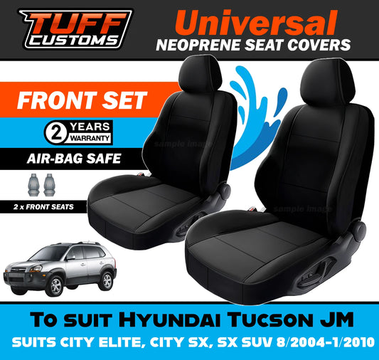 TUFF Customs Universal Neoprene Seat Covers Hyundai Tucson JM CITY ELITE CITY SX SX SUV 8/2004-1/2010
